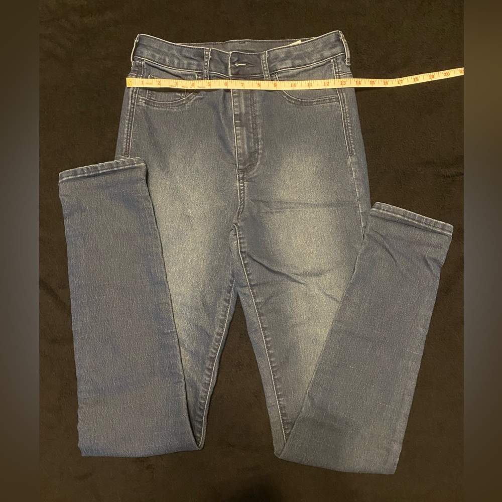 High Waisted Dark Blue Jeggings